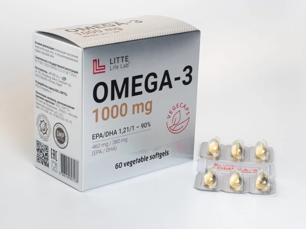 Омега-3 Litte Life Lab, 1000 мг, 60 капсул