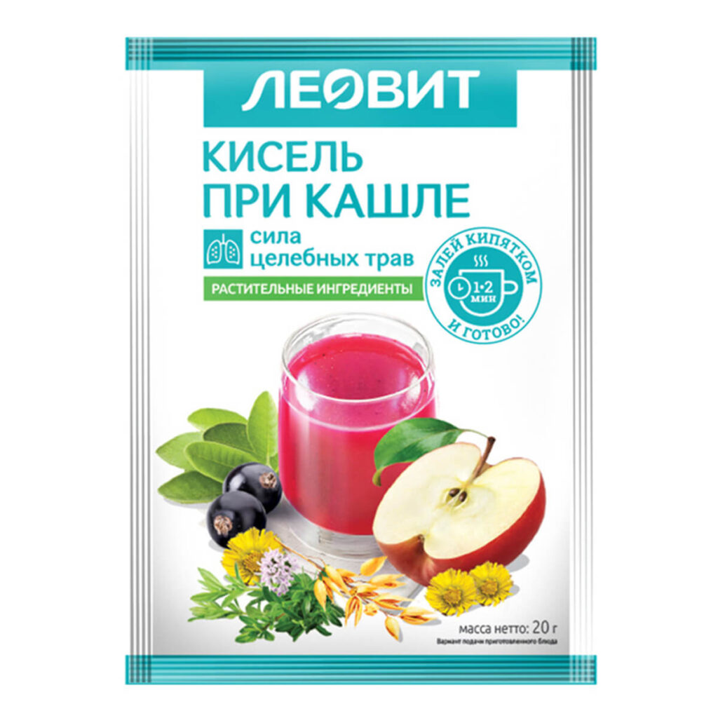 Кисель При кашле, 5 пакетов по 20 г, ЛЕОВИТ