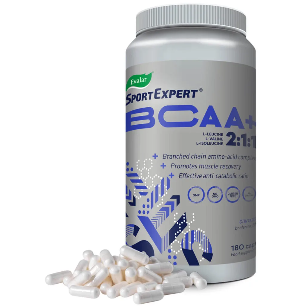 SportExpert БЦАА+, 510 мг, 180 капсул, Эвалар