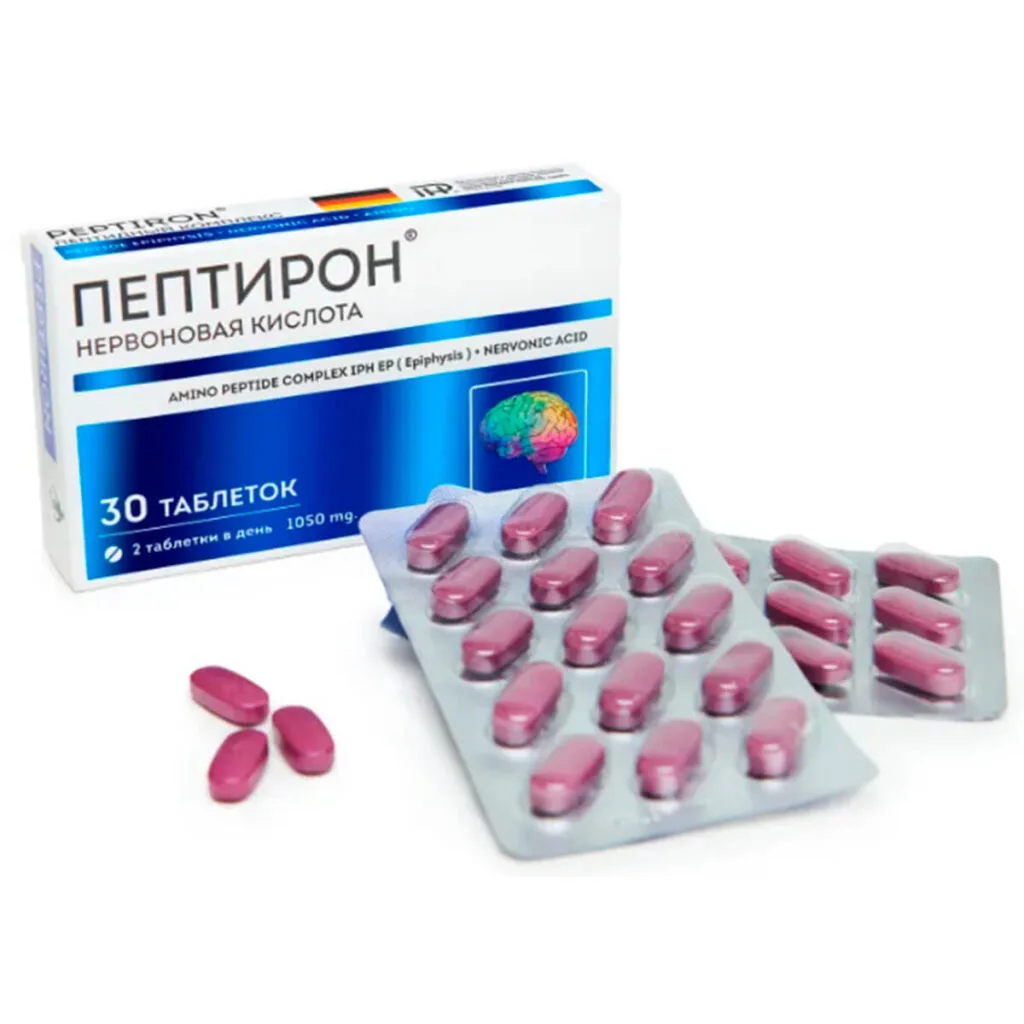 Пептирон, Комплекс с пептидом Эпифиза для памяти, нормализации биоритмов, 30 таблеток, Веровер Фарма