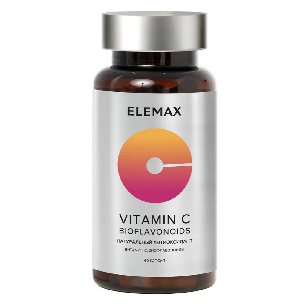 Витамин С биофлавоноиды, 60 капсул, Elemax