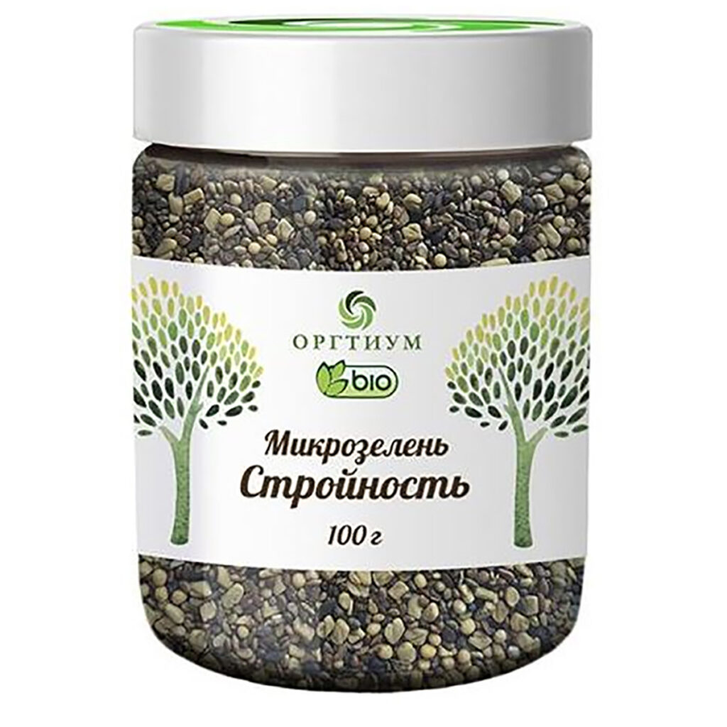 Пищевая продукция Микс Стройность (Люцерна, капуста, пажитник, редис, семена темного льна), 100 г, Оргтиум