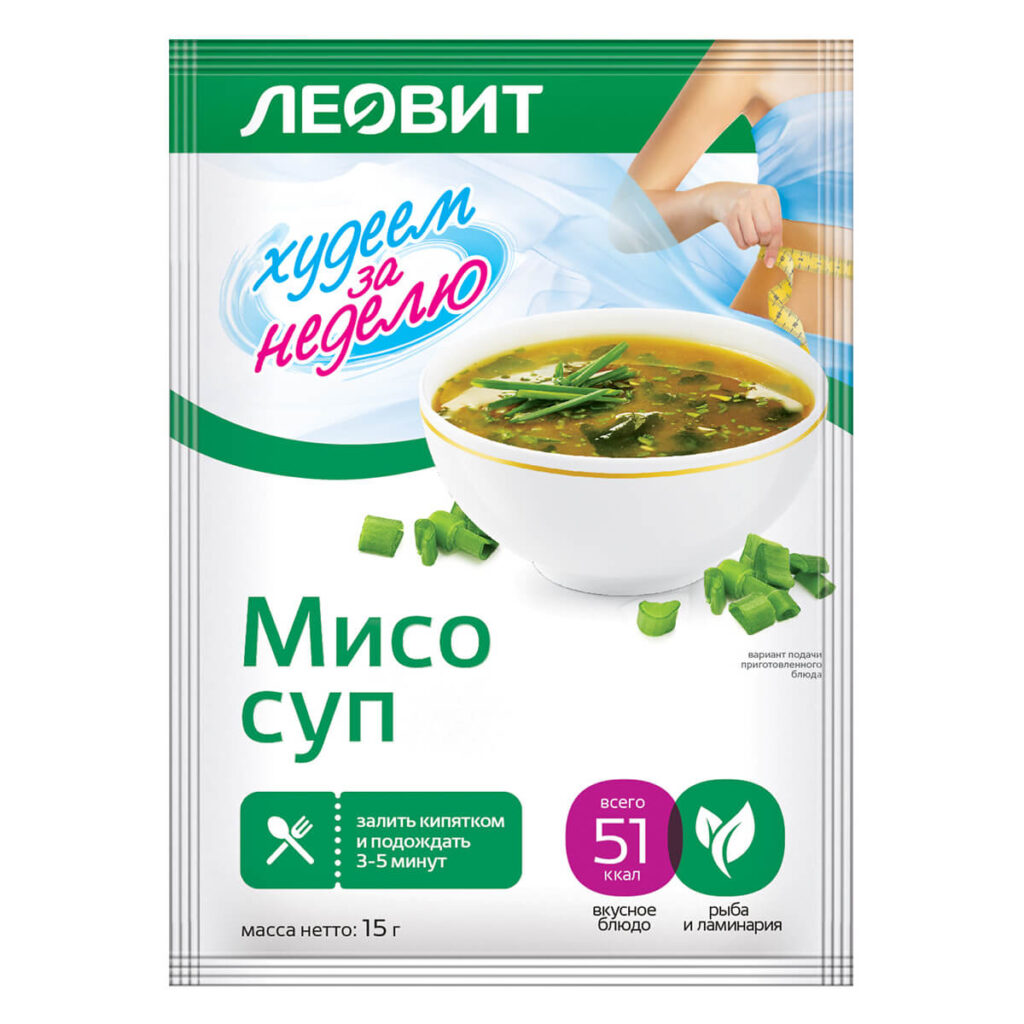 Суп Мисо Худеем за неделю, 20 шт по 15 г, ЛЕОВИТ