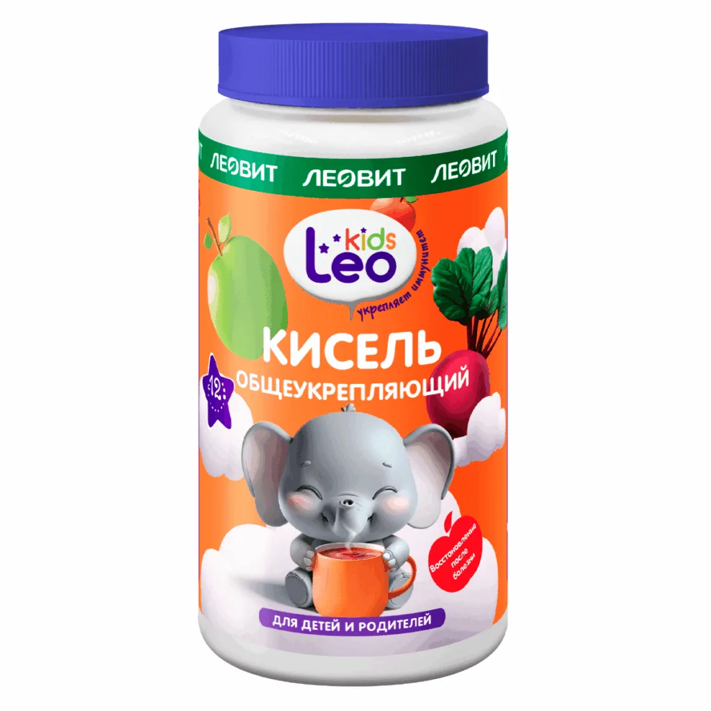 Кисель Общеукрепляющий KidsLeo для детей с 12 месяцев, 250 г, ЛЕОВИТ