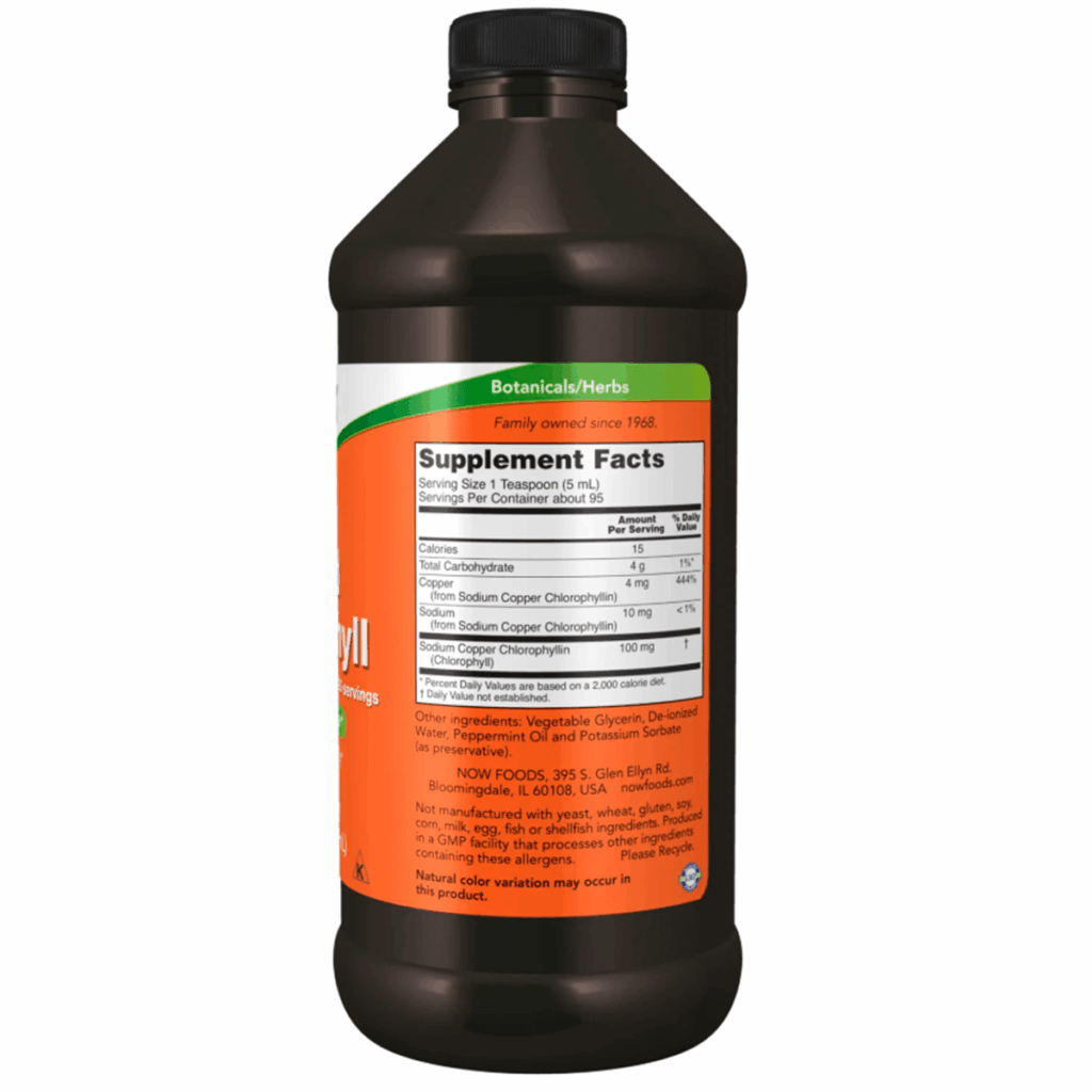 Хлорофилл жидкий (Liquid Chlorophyll), 473 мл, NOW