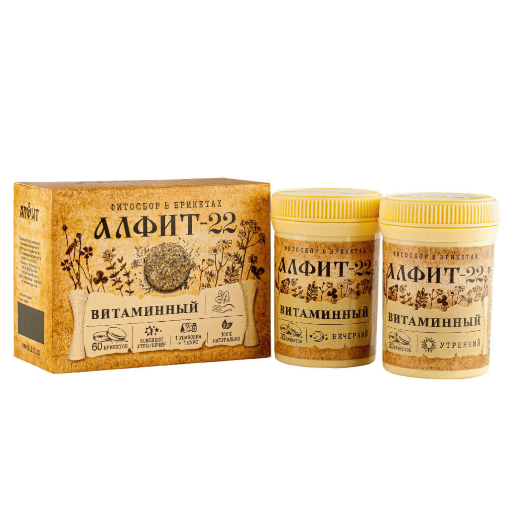 Алфит-22 Витаминный, 120 г (60 брикетов по 2 г), Алфит