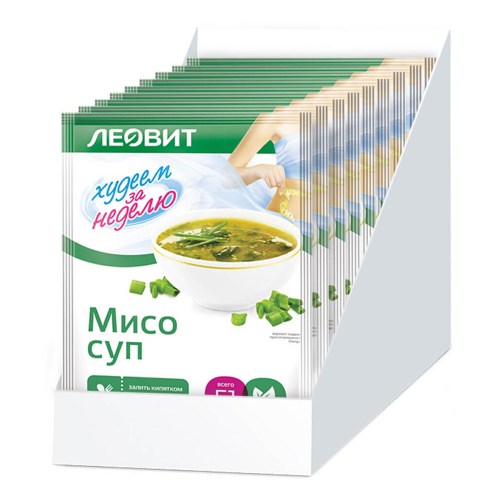 Суп Мисо Худеем за неделю, 20 шт по 15 г, ЛЕОВИТ
