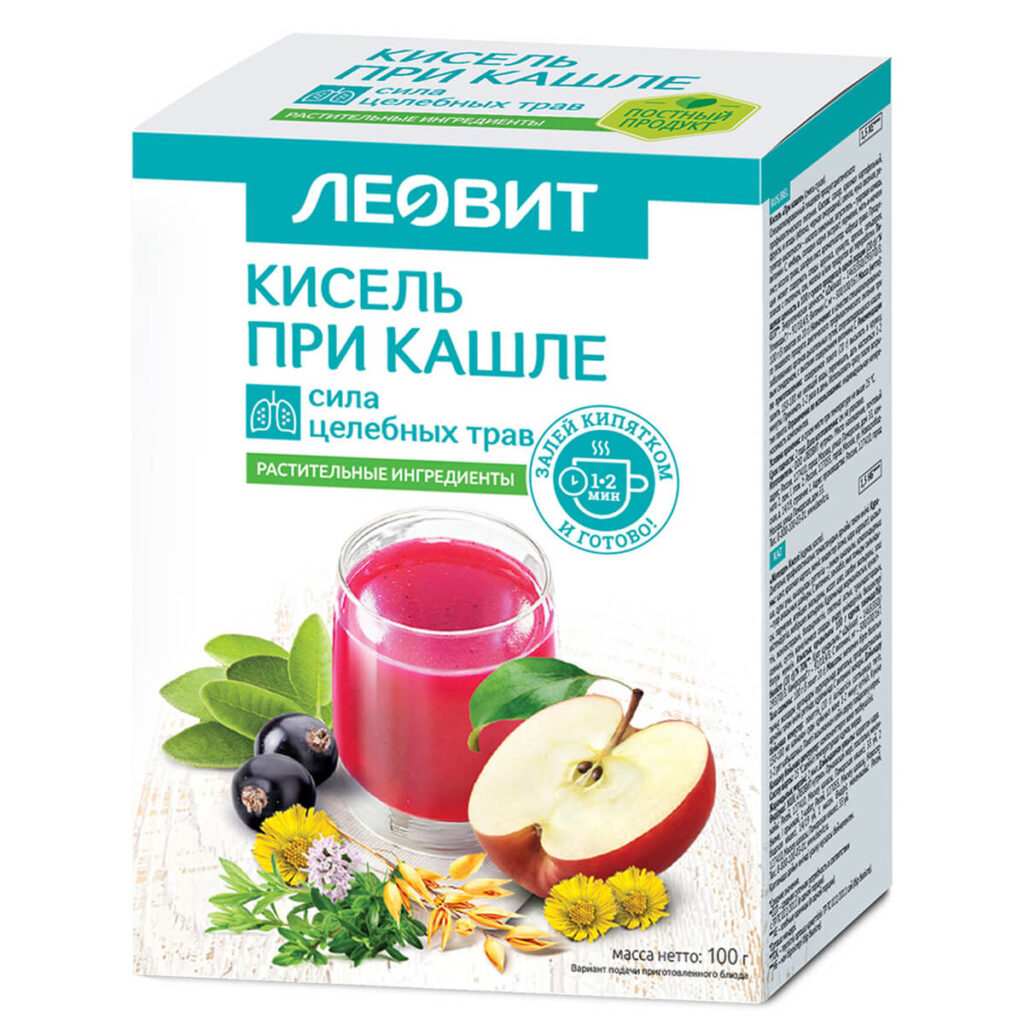 Кисель При кашле, 5 пакетов по 20 г, ЛЕОВИТ