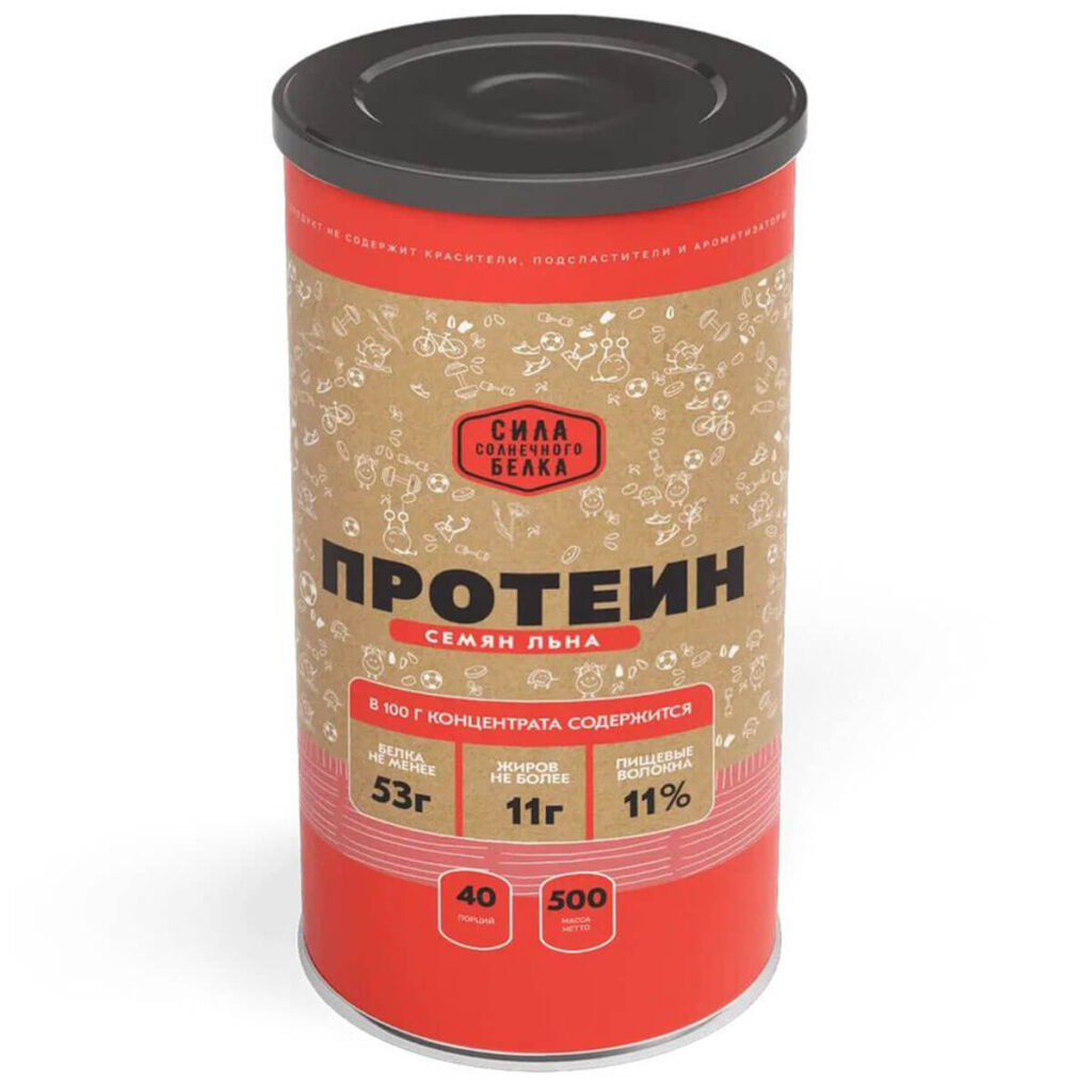 Пищевая продукция Протеин из семян льна, 500 г, Оргтиум