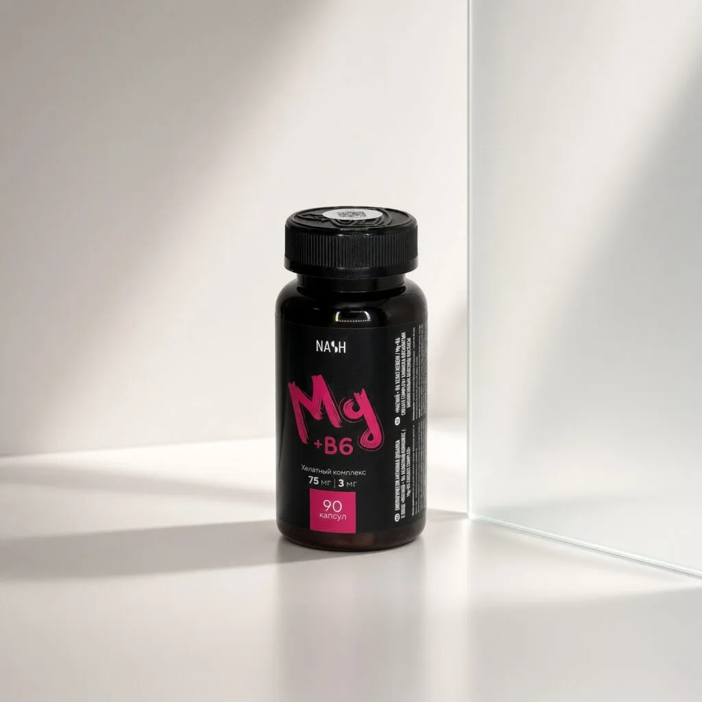 Хелатный комплекс Mg+B6, 90 капсул